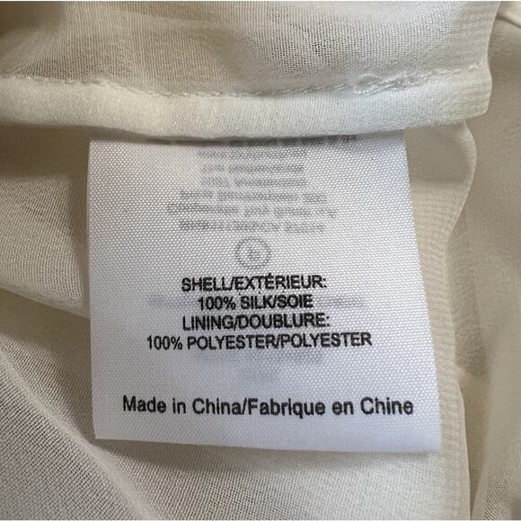 Tory Burch Silk Embroidered Cinched Waist Tie Sleeveless Shift Maxi Dress Size L - Picture 10 of 14